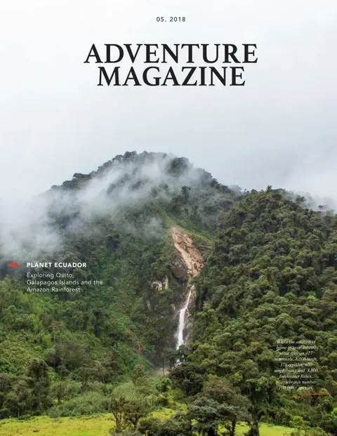 Adventure Magazine Ecuador edition cover