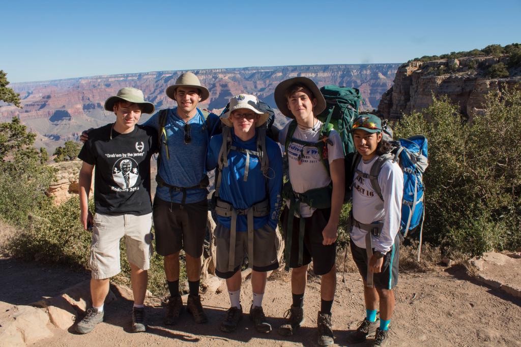 The start of our 2 day hike down into the Grand Canyon and then back up
